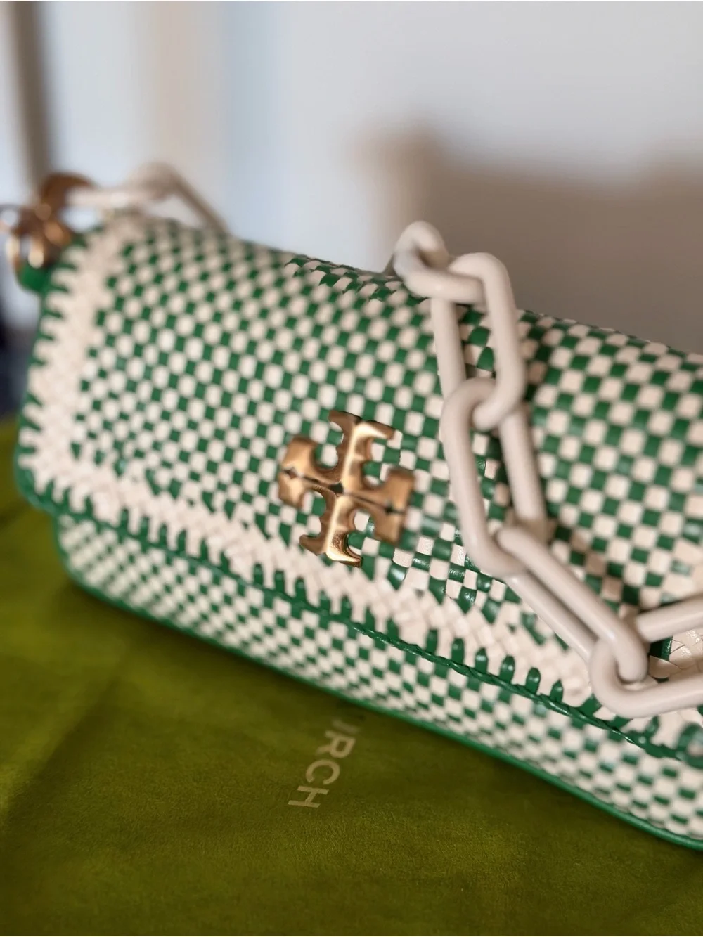 Tory Burch Kira Woven Convertible Should Bag